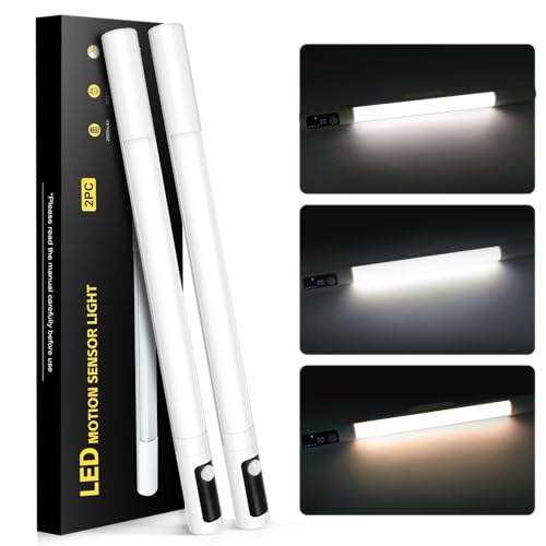 Image of 15.2inch Under Cabinet Lighting,2 Pack Sensor Light Indoor with Battery Level Display Function,Closet Light can be Disassembled for Handheld use,Wireless Under Counter Lights fo Bedroom, Kitchen