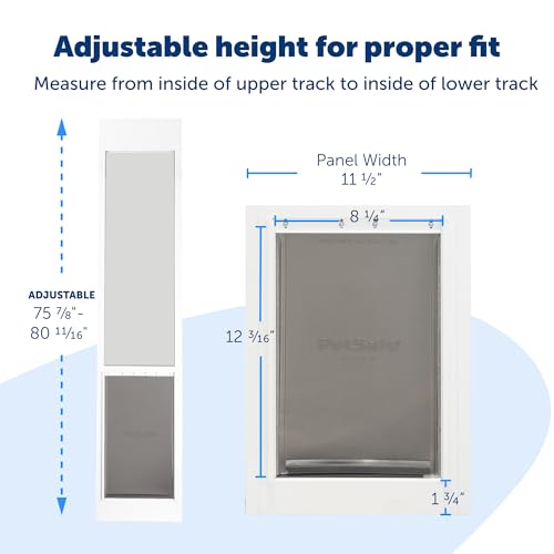 image for PetSafe Doggy Door for Sliding Glass Doors, Adjustable Height 75 7/8