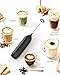 CIRCLE JOY Rechargeable Milk Frother Handheld, Coffee Frother Wand Drink Mixer with Stainless Steel Whisk for Coffee, Cappuccino, Lattes, Frappe, Matcha and Hot Chocolate, Black