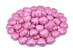 Wyeland Confectionery Luxury Milk Chocolate Hearts - For Wedding Favours, Anniversary, and Mothers Day - 20 Pink Hearts