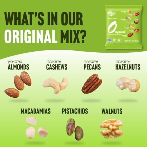 Daily Gourmet Nuts - Unsalted Mixed Nuts Snack Packs/Individually Wrapped Snacks/Nut Snacks/No Peanuts/Healthy Trail Mix Individual Packs/Deluxe Assorted Snacks
