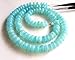 FAIRPRICE GEMSSTONE FG | Blue Peruvian Opal Gemstone Plain Roundels Beads 12 Inch Strand Size - 6 MM Gemstone Making Jewelry | Blue Opal Beads | for Jewelry Making Necklaces Bracelets