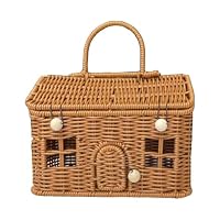 Amazon.co.jp: ラタン収納バスケット ヴィンテージおしゃれ持ち運び
