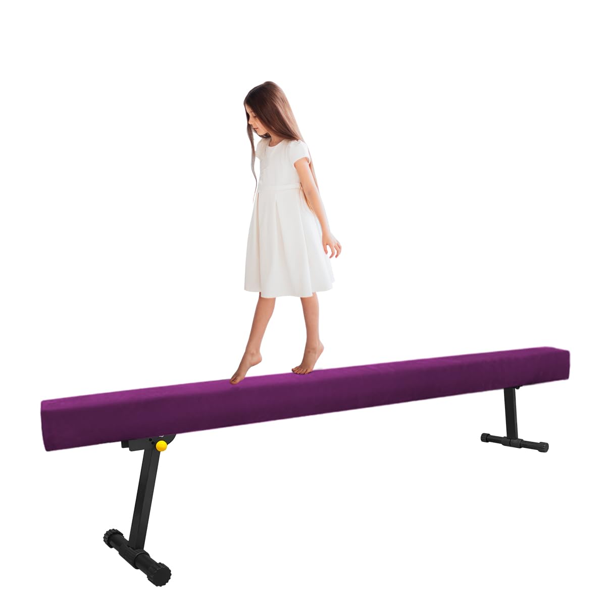 Wesky Adjustable Balance Beam,High and Low Floor Beam Gymnastics Equipment,Professional Gymnastics Beam for Kids Home Training with Foldable Legs