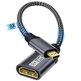 8K Micro HDMI vers HDMI,20cm 8K@60Hz,4K@120/240Hz,Micro HDMI 2.1,eARC,Dolby Atmos,HDR,Ultra Haute Vitesse,HDCP,compatible avec Raspberry Pi 5/4,Hero 7,moniteurs,ordinateurs portables,PS5,G8,G9,HDTV