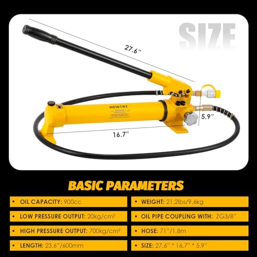 Image of NEWTRY 50 ton Low Profile Hydraulic Ram Jack + Hand Pump Stoke 16mm(0. 63inch) Mini Protable Hydraulic Cylinder Industrial Super Thin Lifting Jack