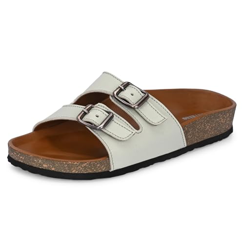 Image of Centrino Women's Berkin-Style Slip-On Sandals | Open Toe Design | Soft PU Footbed | Lightweight & Comfortable | Arch Support | On-Grip Sole | Casual Outdoor Wear (9228)
