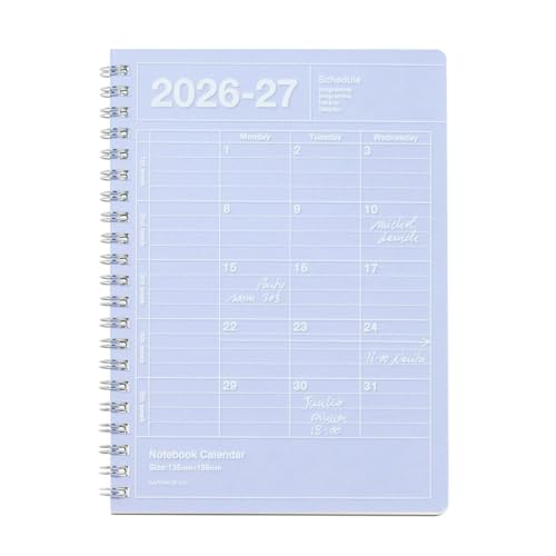 手帳 2026 スケジュール帳 2026年4月始まり 月間ブロック B6変型 ノートブックカレンダー・S・縦型 パープル マークス 26SDR-NB11-PLの商品画像（Amazon）