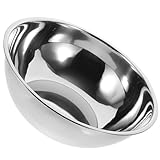 SHINEOFI Bacinella per Verdure in Acciaio Inox Spesso 33 Cm, Ciotola Grande per Mescolare e Insalate, Vasca Compatta per Cucina e Lavaggio Multifunzione