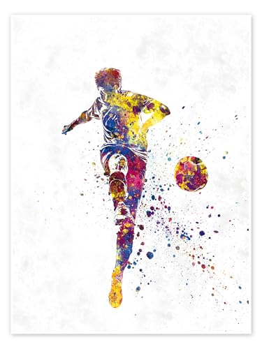 Soccer Player XXX Póster de nobelart 60 x 80 cm Colorido Cuadros Decoración para la pared