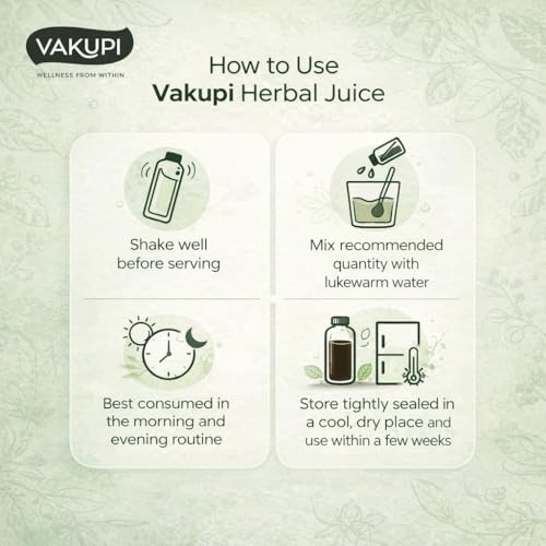 Image of Vakupi Amla Juice 1L | Cold-Pressed Ayurvedic Amla Juice | Natural Vitamin C Source | Supports Hair & Skin Wellness, Daily Detox & Vitality | No Added Sugar | Herbal Immunity & Wellness Drink.