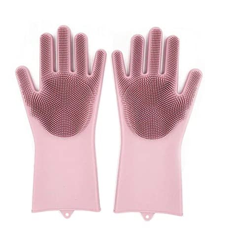 GLUN® Magic Silicone Dish Washing Glovesfor Kitchen Dishwashing and Pet Grooming, Great for Washing Dish, Car, Bathroom Pink (B0BZLL4GV4) Amazon Price History, Amazon Price Tracker
