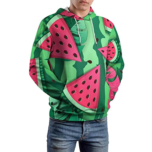 Sweats à capuche manche longue pastèque au motif relief