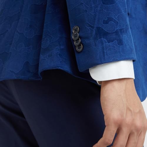 Image of Parx Men's Urban Fit Pure Terylene Notch Lapel Print Pattern Full Sleeve Casual Blazer