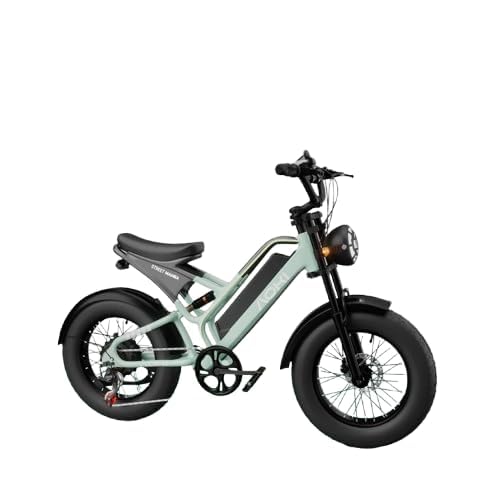 Image of Aoki Street Mamba Electric Bicycle | 48V 250W Motor | 105km Range | 15.8Ah Removable Battery | Dual Suspension | Colour LCD | NFC Smart Unlock | Vapor Green