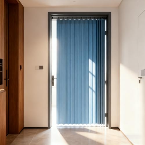 Rideau magnétique imperméable bleu à œillets isolant thermique - 2