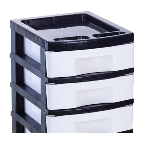 Gaveteiro Plástico com Rodinhas - 4 Gavetas Organizadoras Práticas e Resistentes