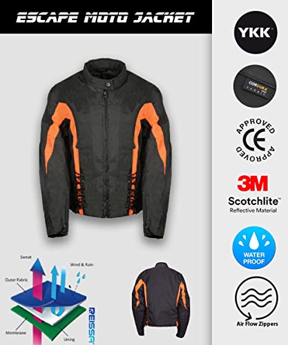 Escape Textile Motorcycle Jacket – All Season Protective Biker Jacket (As1, Alpha, M, Regular, Regular) #TOP2