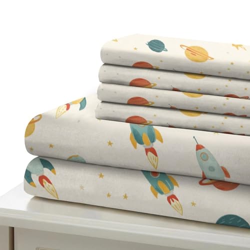 Housse de couette 3D effet microfibre douce et résistante sur thème spatial - 7
