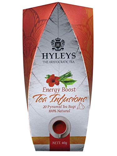 HYLEYSGreen Tea with Gotukola Lemongrass & Hibiscus (Tea Infusions Collection - Energy Boost) - 20 Tea Bags