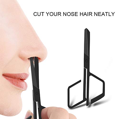yeacher Tesoura profissional para cabelo no nariz Tesoura para cabelo facial Tesoura de segurança pa