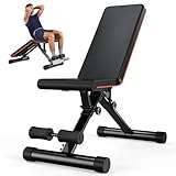 Sweetcrispy Adjustable Weight Bench for Home Gym, Foldable Incline Workout Bench Press with 795 LBS Weight Capacity, Strength Training Fitness Equipment for Full Body Exercise