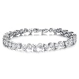 Prime Leader Fashion Jewelry AAA+ 0.58ct. Elements CZ Crystal Tennis Bracelet For Women 7.2 inch Len