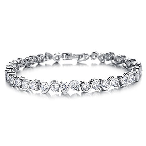 Prime Leader Fashion Jewelry Aaa+ 0.58Ct. Elements Cz Crystal Tennis Bracelet For Women 7.2 Inch Length #TOP21
