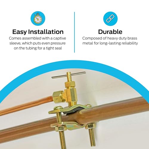 Image of EZ-FLO 1 /4 Inch (OD) Self Tapping Saddle Valve, Brass, 65801LF