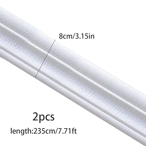 Moldura de borde de espuma autoadhesiva papel tapiz de pared impermeable 3D de 2,35 metros 6