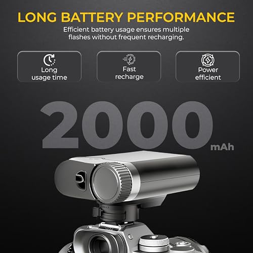 Image of DIGITEK DFL-016 Mini Speedlite Camera Flash, Universal Hot Shoe Compatible for Canon Nikon Sony DSLR Cameras, GN16, 5600K, 2000mAh Rechargeable Battery, TFT Screen, M /S1 /S2 Modes, 7 Color Filters