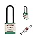 Zing Safety Padlock, Keyed Different, Green, 3" Shackle, Model Number: 710KD-GREEN