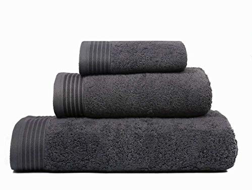 Preisvergleich Produktbild framsohn Handtuch "Premium" Anthrazit - Grau 50 x 100 cm