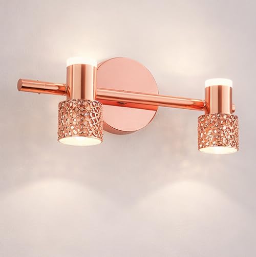 Image of blissbells Crystal Wall Light, LED Decorative Sconce (2 Rose Gold Spot Light)