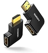 UGREEN Lot de 2 Adaptateur HDMI 2.0 Coudé 90 et 270 Degrés Connecteur HDMI Mâle vers Femelle 4K 3...