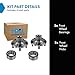 TRQ 2 Piece Front Wheel Bearing & Hub Kit Set Compatible with 2009-2014 Acura TSX 2008-2012 Honda Accord 2010-2011 Accord Crosstour 2012-2015 Crosstour