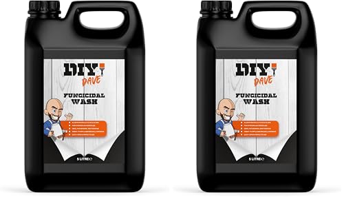 Image of DIY Dave - Fungicidal Wash | High Strength, Ready for Use Against Fungi, Mould, Moss and Algae on Brick, Stone, Patio, Paving, Tiles, Internal and External Walls & Surfaces - 5 Litre (Pack of 2)
