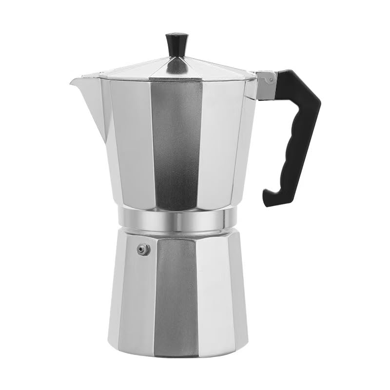 Cafetière Électrique, 6 Tasses, Moka pot, cafetière capable de faire un expresso crémeux 600 watts, conserve la chaleur, Base Électrique, facile à nettoyer (300ml)