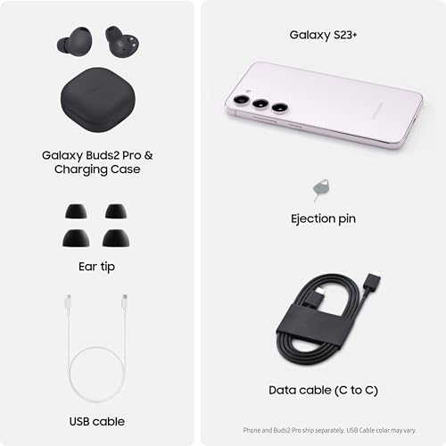 Image of SAMSUNG Galaxy S23+ Cell Phone (Cream) + $149.99 Buds 2 Pro (Graphite) 256GB Unlocked Android Smartphone w / 50MP Camera, Long Battery Life, True Wireless Bluetooth Earbuds w /ANC, US Version