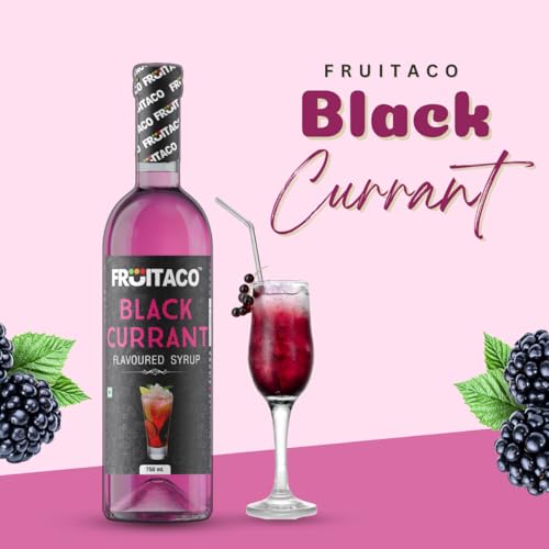 Image of Fruitaco Black Currant Syrup: Perfect Mixer For Enhancing Mocktails & Cocktails, Drinks, And Mojitos At Parties, Conveniently Packaged In A 750Ml Bottle For All Your Mixing Needs