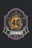  40. Birthday 40 years old 40 birthday whiskey whiskey notebook 6x9 (approx. A5) 120 lined pages: 40. Birthday 40 years old 40 birthday whiskey whiskey ... pages for the office, school and university