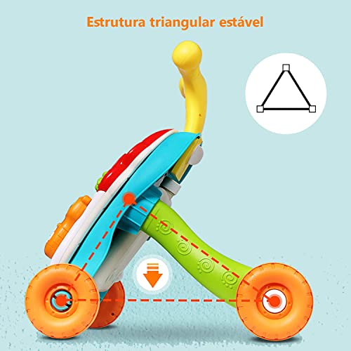 Andador Didatico e Mesinha 2 Em 1 Colorido Multmaxx