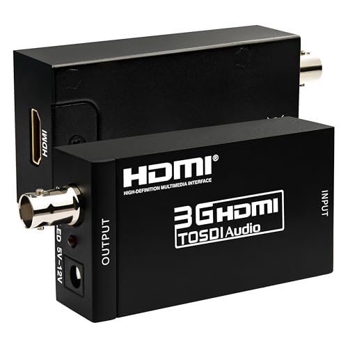 Boobrie HDMI to SDI Converter 3G-SDI with Audio De-Embedding, 300ft ...