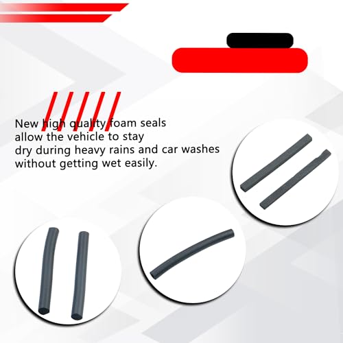 Hard Top Removable Seal Kit, Foam Blocker Replacement for 2007-2017 Wrangler JK and Wrangler JK Unlimited Replaces 68026937AB 17 Pcs Black