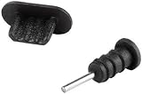 CABLEPELADO Kit tapon Anti-Polvo para Apple iPhone Negro