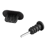  CABLEPELADO Kit tapon Anti-Polvo para Apple iPhone Negro