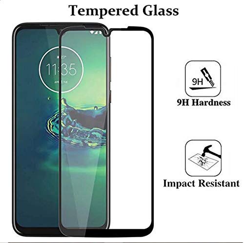 Image of Screen Protector for Motorola Moto G8 Plus (Black) Tempered Glass Edge-to-Edge 6D Screen Guard With Installation Kit