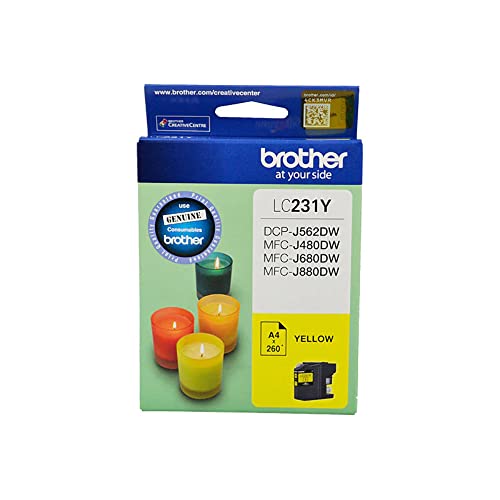 Cartouche d'encre jaune Brother LC231 consommable imprimante jet d'encre couleur