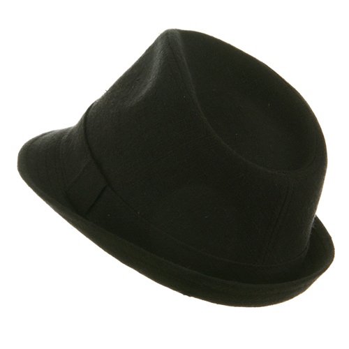 Big New Linen Fedora Hat - Black XL - Thumbnail 2