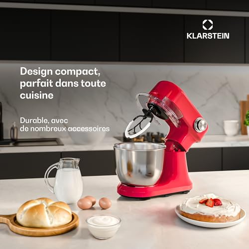 Klarstein Bella Evo Robot Pâtissier Bol Inox 12 Vitesses Système Planétaire Pulse Robot de Cuisine Multifonctions - vue 3